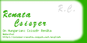 renata csiszer business card